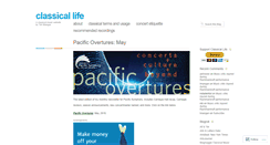 Desktop Screenshot of classicallife.net