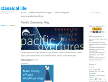 Tablet Screenshot of classicallife.net